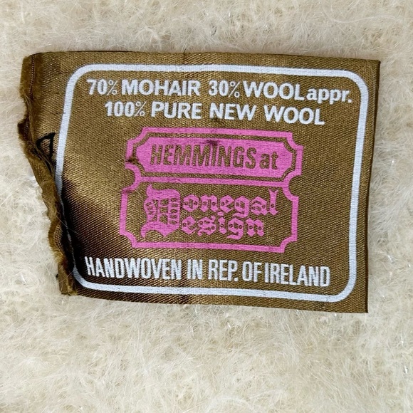 Donegal Design Mohair Wool Scarf Wrap Made in Ireland - Picture 10 of 13